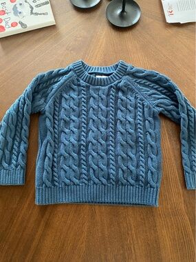 Little Planet by Carters Organic Blue Knit Sweater 3T